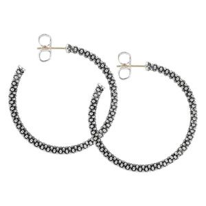 LAGOS Medium Caviar Hoop Earrings